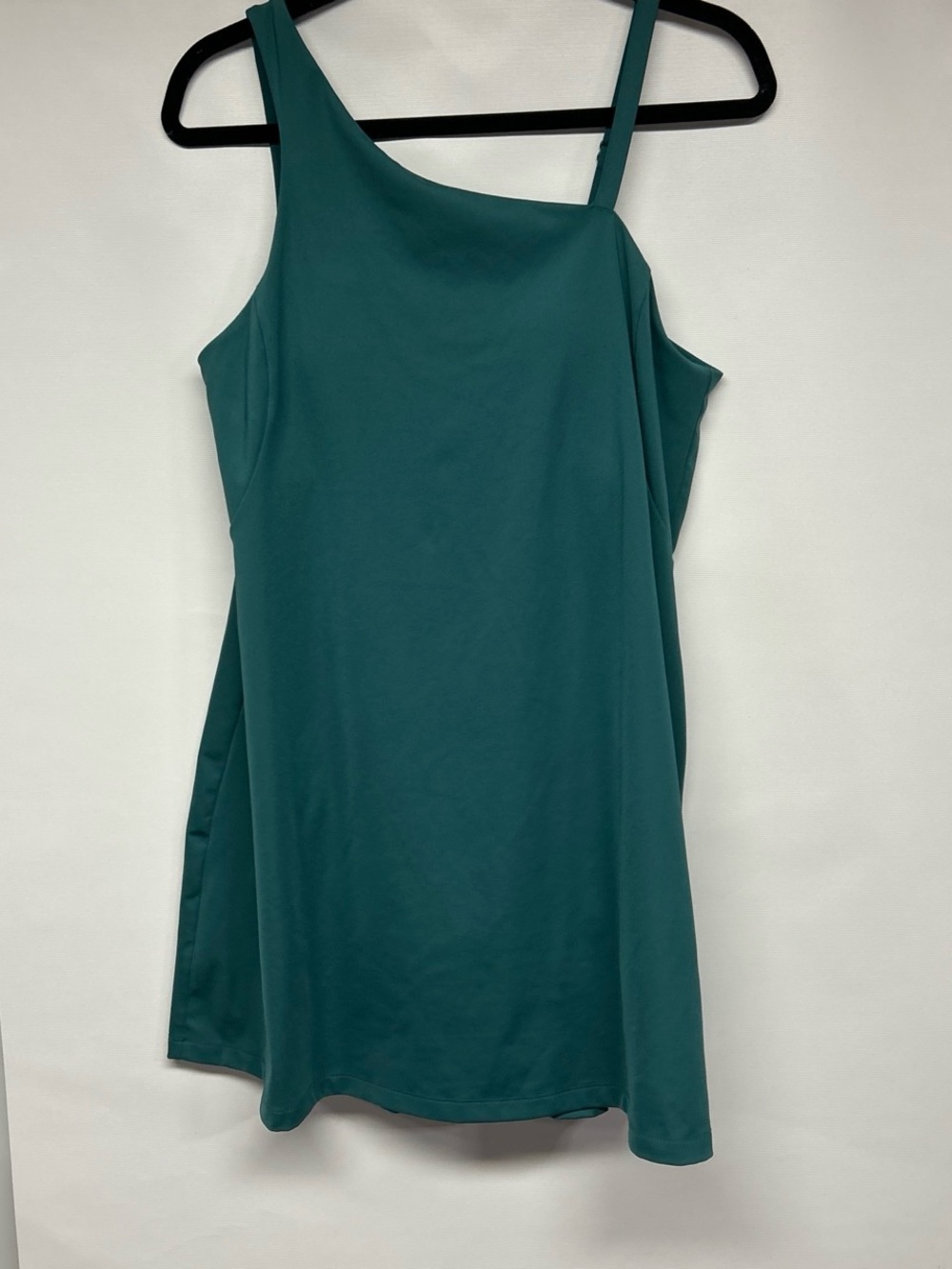 Avia Teal One-Shoulder Slip Dress